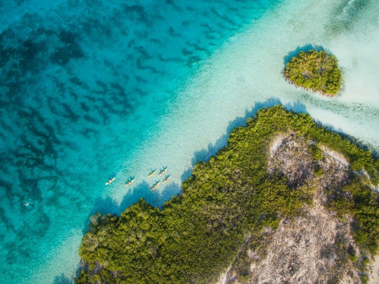 aerial view turks and caicos