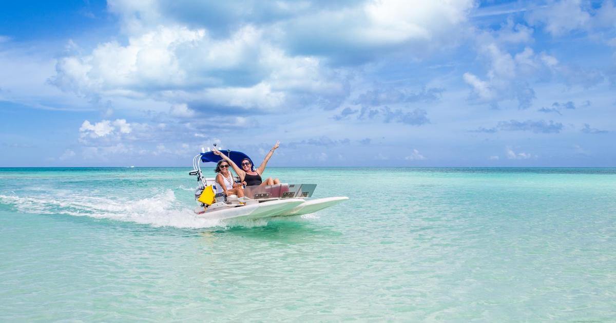 2-seater catamaran tours with High Wave Tours are one of the best family-friendly things to do in Providenciales, Turks and Caicos. 